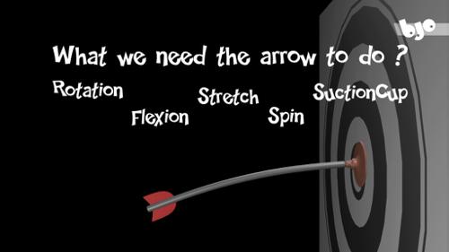 Cartoon arrow with a suction cup rigged  preview image